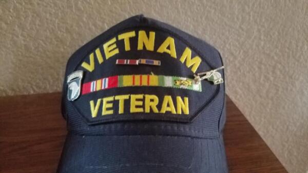 Vietnam Veteran ball cap with trim