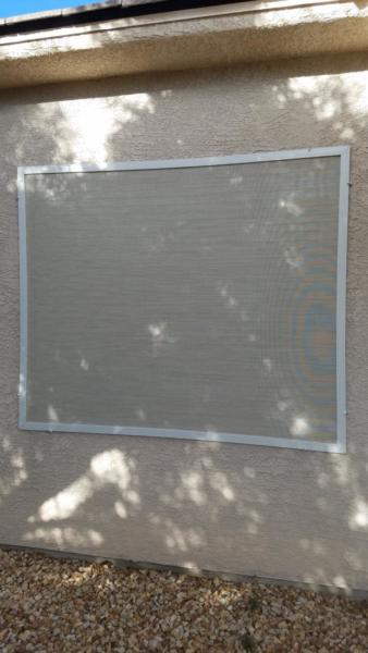 Solar screens can fit any size window.  This window is 6 ft x 6 ft. 